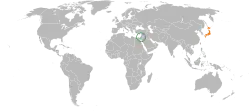 نقشهٔ مکاننمای Israel و Japan