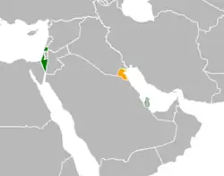 نقشهٔ مکاننمای Israel و Kuwait