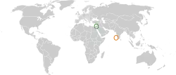 نقشهٔ مکان‌نمای Israel و Maldives