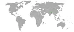 نقشهٔ مکاننمای Israel و Nepal
