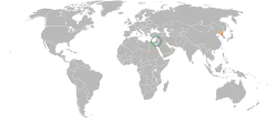 نقشهٔ مکان‌نمای Israel و North Korea