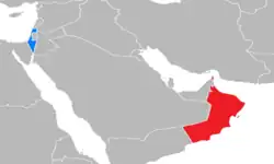 نقشهٔ مکان‌نمای اسرائیل و عمان