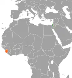 نقشهٔ مکاننمای Israel و Sierra Leone