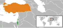 نقشهٔ مکاننمای Israel و Turkey