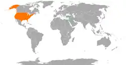 نقشهٔ مکاننمای Israel و USA