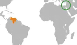 نقشهٔ مکان‌نمای Israel و Venezuela