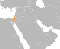 نقشهٔ مکان‌نمای Bahrain و Israel