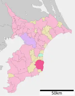 Location of Isumi in استان چیبا