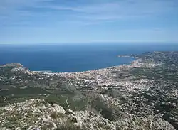 View of Xàbia/Jávea from Montgó massif
