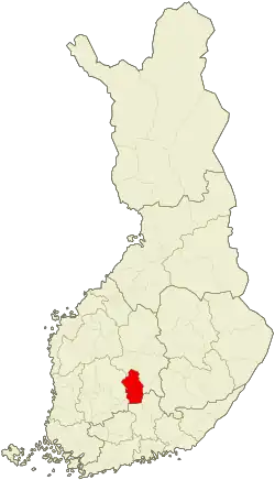 موقعیت ناحیه یمسه
Jämsä sub-region