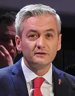 Robert Biedroń at the election convention of his party Spring (Polish: Wiosna), 19 February, 2019.