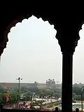 منظر قلعه سرخ از داخل مسجد جامع دهلی