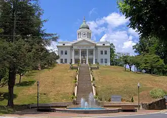 Old Jackson County Courthouse in downtown Sylva
