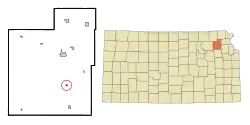 Location of Mayetta, Kansas