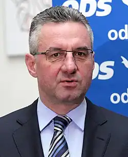 Zahradil's face
