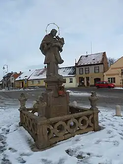 Statue of St. John Nepomucene in Vlachovo Březí square