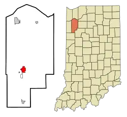 Location in the state of ایندیانا