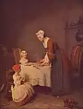 «برکت»، رنگ روغن، ۴۹ × ۳۸ سانتیمتر، ۱۷۴۰، موزه لوور