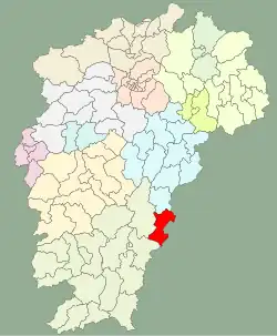 موقعیت شهرستان شیچنگ