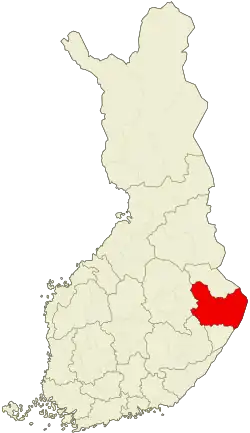 موقعیت ناحیه یوئنسو
Joensuu sub-region