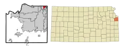Location of Roeland Park, Kansas