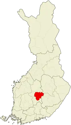 موقعیت ناحیه یووسکوله
Jyväskylä sub-region