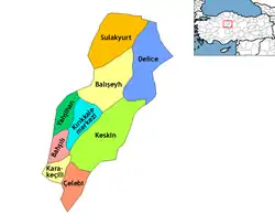 Location of Yahşihan within Turkey.