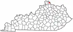 Location of Alexandria, Kentucky
