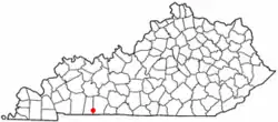 Location of Allensville, Kentucky