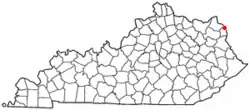 Location of Ashland, Kentucky