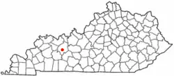 Location of Beaver Dam, Kentucky