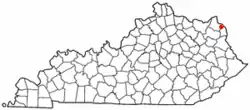 Location of Bellefonte, Kentucky