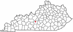 Location of Bonnieville, Kentucky
