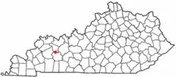 Location of Bremen, Kentucky