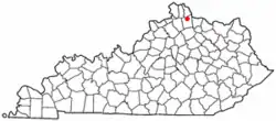Location of Butler, Kentucky