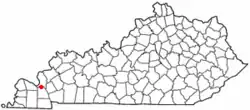 Location of Calvert City, Kentucky