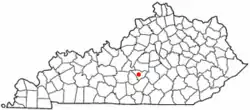 Location of Campbellsville, Kentucky