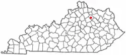 Location of Carlisle, Kentucky