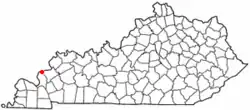 Location of Carrsville, Kentucky