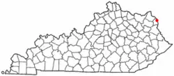 Location in the state of کنتاکی