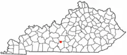 Location of Cave City, Kentucky