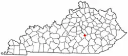 Location of Crab Orchard, Kentucky