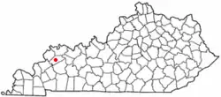 Location of Dixon, Kentucky