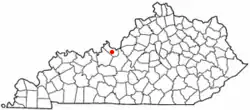 Location of Ekron, Kentucky