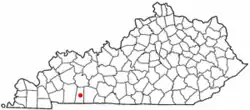 Location of Elkton within کنتاکی.