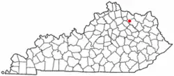 Location of Ewing, Kentucky