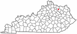Location of Flemingsburg, Kentucky