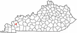 Location of Fredonia, Kentucky