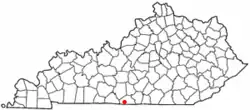 Location of Gamaliel, Kentucky