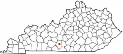 Location of Glasgow, Kentucky